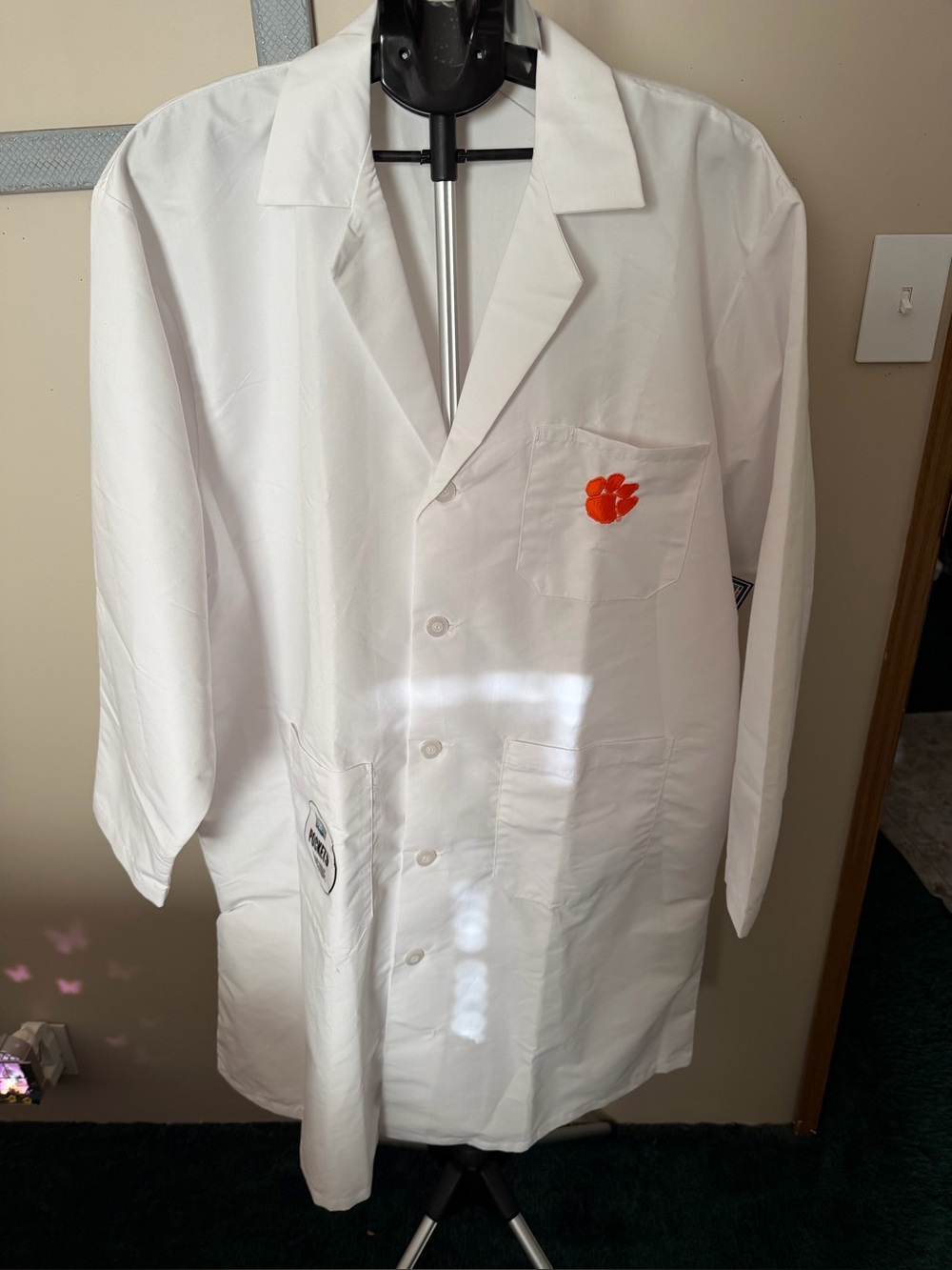 NWT gelLABS Clemson University Official Licensed Lab Coat - Size XL 46-48